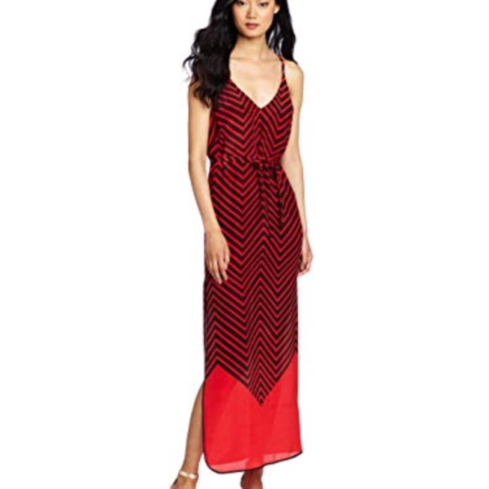 French Connection Chevron Ziggy Silk Maxi Dress - Picture 2 of 8